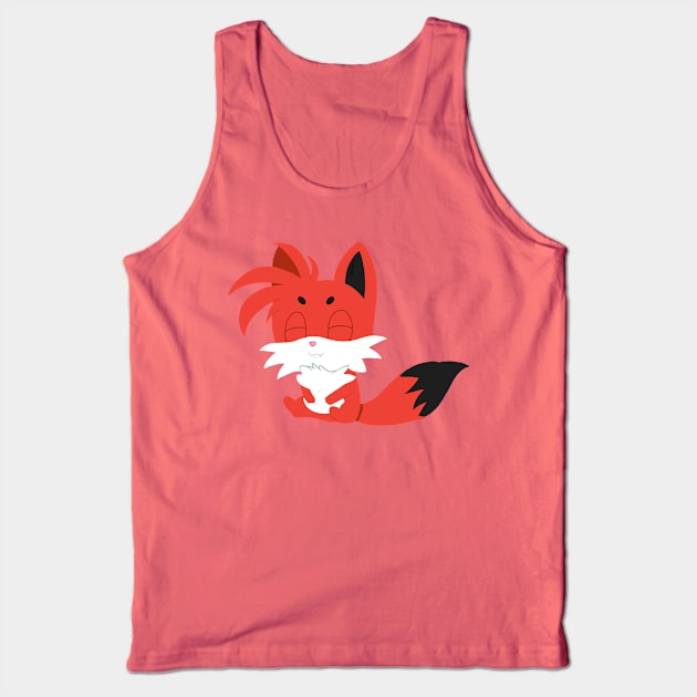 Cute Chibi Red Fox Cub Tank Top by Toribit